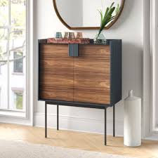 Decok modern farmhouse accent cabinet with 2 barn doors, storage console with drawer for living room, bathroom and home kitchen, 30 inch, espresso. Wade Logan Rossville Bar Cabinet Reviews Wayfair