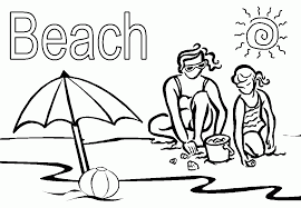 These images are just low resolution previews, not the high resolution files suitable for printing. Beach Coloring Pages Free Printable Coloring Home