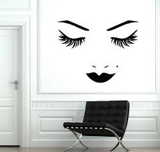Beautiful Female Face Vinyl Wall Decal Woman Eyes Lips Lashes Etsy Vinyl Wall Decals Wall Decals Vinyl Wall