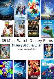 65 Must Watch Disney Films Disney Movies List Disney Movies List Disney Films Disney Movies To Watch