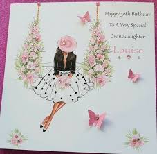 21st Birthday Greetings For Granddaughter Personalised Handmade Birthday Card 18th 21st 40th Daughter Sister Granddaughter Handmade Birthday Cards 21st Birthday Cards Birthday Cards