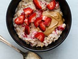 Egg White Oatmeal With Strawberries And Peanut Butter Recipe Protein Oatmeal Oatmeal Recipes High Protein Breakfast