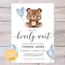 Teddy Bear Shower Invitation Bear Baby Shower Invitation Etsy In 2022 Bear Baby Shower Theme Teddy Bear Baby Shower Theme Baby Bear Baby Shower