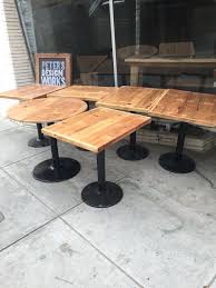 Tables On The Way To The Coffee Shop Rustic Dining Dining Table Furnishings Design
