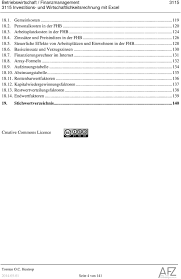 Für den persönlichen gebrauch könnte das. 3115 Investitions Und Wirtschaftlichkeitsrechnung Mit Excel Pdf Kostenfreier Download