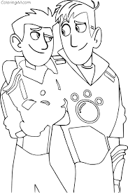 The series stars chris and martin kratts as they travel the world to help and rescue the wild creatures. Chris And Martin Coloring Page Coloringall
