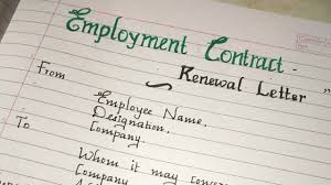 This letter is to remind you that our service contract is about to expire on the 16th of the next month. Employment Contract Renewal Letter Writing A Sample Contract Renewal Letter Handwriting Youtube