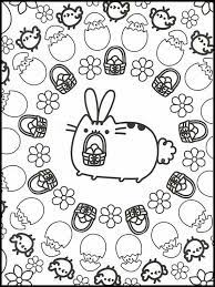 Pusheen 85 Printable Coloring Pages For Kids Pusheen Coloring Pages Easter Coloring Pages Printable Coloring Pages