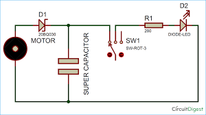 Mechanically Powered Emergency Flashlight Electronics Circuit Emergency Flashlight Circuit