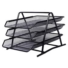 Each mesh tray on this mind reader desk organizer slides out to provide easy access to contents. 3 Tiers Wire Mesh File Trays Desk Organizer Paper Storage Document Buy At A Low Prices On Joom E Commerce Platform