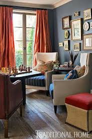 Pin By Pamela Green On Living Rooms Living Room Orange Curtains Living Room Home Living Room