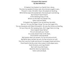 O Captain My Captain By Walt Whitman Poem Of The 2 Week Walt Whitman Poems Whitman Poems Walt Whitman
