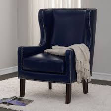 Blau Wingback Stuhl Design Ideen Leather Wing Chair Wing Chair Blue Wing Chair