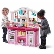 Pretend Play Kitchen Set Just Like Home Cooking Stove Gift Set Kids Toys Step 2 Step2 Pink Play Kitchen Pretend Play Kitchen Toddler Play Kitchen