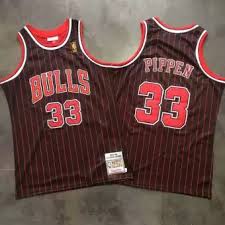 dennis rodman scottie pippen chicago bulls mitchell ness hardwood classics embroidery jersey black