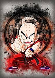 kuririn metal poster trần văn dũng displate dragon ball artwork dragon ball art dragon ball super