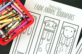 It's better to show their talent earlier so you can enhance it and develop it. Free Printable Farm Animal Bookmarks For Kids To Color Sunny Day Family