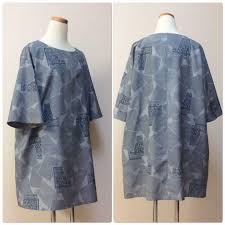 メルカリ 着物リメイクチュニック 正絹 大島紬 グレー 4 900 中古や未使用のフリマ 服 着物 大島紬
