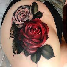 Black rose tattoo design on back thigh ideas for women. Rose Thigh Tattoo For Women Best Thigh Tattoos For Women Cute Leg Tattoos On Upper Side And B Oberschenkel Tattoo Oberschenkel Tattoos Tattoo Oberschenkel