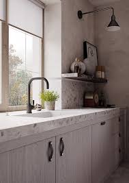 Contemporary Gray Kitchen With Terrazzo Countertop Contemporary Grey Kitchen Interior Design Kitchen Kitchen Interior