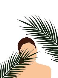 Unique palm leaf posters designed and sold by artists. Tropical Reverie 16 Modern Minimal Illustration Girl And Palm Leaves Aesthetic Tropical Vibes Mixed Media By Studio Grafiikka