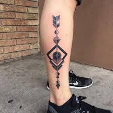 Plenty of them are simply there as an ornament for the skin. Geometric Tattoo Arrow Tattoo On Leg By Elvis Shirley Tattooviral Com Your Number One Source For Daily Tattoo Designs Ideas Inspiration