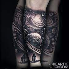 The black and white galaxy designs are bold and beautiful. 1001 Ideas For A Stunningly Gorgeous Galaxy Tattoo