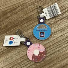 Aldi Store Quarter Keeper Donut Key Chain Grocery Cart Fob Authentic New Keychain Fobs Unisex Accessories
