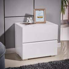 Great deals on our bedroom furniture with a unique range of. High Gloss White Bedside Table Nightstand With 2 Drawers Buy Bedside Tables 710288