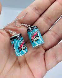 Baja Blast Mountain Dew X Taco Bell Inspired Earrings / Soda - Etsy