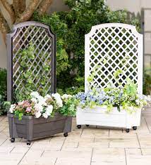 These diy self watering planters are all so very easy to make and they come in all shapes and sizes. Planter With Trellis And Self Watering Reservoir Anthracite Plowhearth