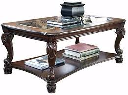 Ashley Furniture Signature Design Norcastle Coffee Table Cocktail Height Rectangular Dark Brown In 2020 Ashley Furniture Coffee Table Rectangular Coffee Table