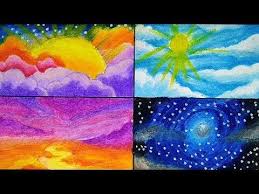 Lihat ide lainnya tentang gambar, lukisan, seni krayon. Cara Menggambar Dan Mewarnai Langit Dengan Gradasi Warna Crayon Oil Pastel Youtube Painting Cara Menggambar Warna