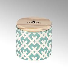 Available in 4 colors, with varying height and lid. Ebba Fragrance Candle In Vessel Turquoise With Lid In White H 8 Cm D 9 Cm With Lambert Logo On Lid Wooden Lid In White