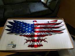 American Flag Large Metal Custom Flags Metal Wall Art Etsy Etsy Wall Art Custom Metal Art Wall Flag