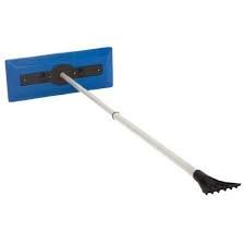 Amazon Com Snow Joe Sjblzd Telescoping Snow Broom With Ice Scraper Patio Lawn Garden Ice Scraper Snow Rake Foam Head