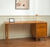 Timeless Desk with Dual Side Drawers in Teak Wood - Desk (only)