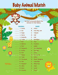 Safari Baby Animal Match Baby Animal Name Game Jungle Animal Etsy Baby Animal Name Game Safari Baby Animals Baby Animal Names