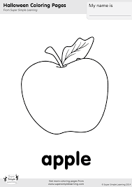 This apple has one leaf and very easy to draw and learn how to start in beginning for kids and preschoolers. Apple Coloring Page Super Simple
