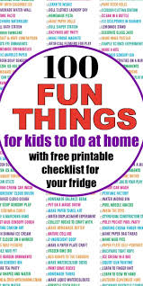 100 Fun Things For Kids To Do At Home This Summer With Printable Checklist In 2020 Writing Prompts For Kids Kids Journal Business For Kids