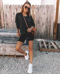 Black Biker Shorts Outfit Summer Karina Style Diaries Short Outfits Biker Shorts Outfit Summer Shorts Outfits