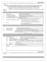 Kelulusan untuk ke luar negara tarikh 4. 3 Borang Insuran Gb