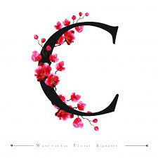 Download letter c images and photos. Buchstabe Letter C Aquarela Floral Carta Com Fotos Letras Cor De Rosa