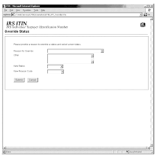 3.21.263 Irs Individual Taxpayer Identification Number (Itin) Real-Time  System (Rts) | Internal Revenue Service