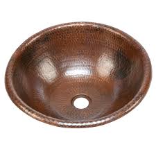 handmade 16 inch round bathroom copper