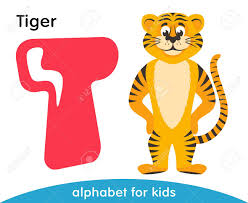Download vector cute kids animal alphabet. Pink Letter T And Yellow Tiger English Alphabet With Animals Cartoon Characters Isolated On White Background Flat Design Zoo Theme Colorful Vector Illustration For Kids Royalty Free Cliparts Vectors And Stock Illustration