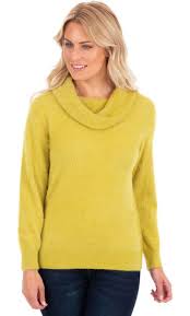 Hand knit or crochets a scarf measuring no smaller than 6 x 60. Green Cowl Neck Eyelash Knit Top