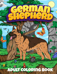 Lion pictures for kids to color. Amazon Com German Shepherd Adult Coloring Book A Cute Coloring Books For German Shepherd Owner Best German Shepherd Gifts 9798696139920 Ram M G Books