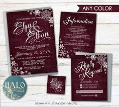 Rustic Winter Wedding Invitation Any Color Winter Wedding Rustic Wedding Rustic Winter Wedding Winter Wedding Invitations Rustic Winter Wedding Invitation