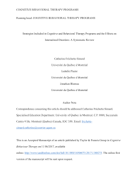 However prometric as the test provider/administrator for cbt cfa exams have been reported giving out pen and papers for cbt candidates. Pdf Strategies Included In Cognitive Behavioral Therapy Programs To Treat Internalized Disorders A Systematic Review